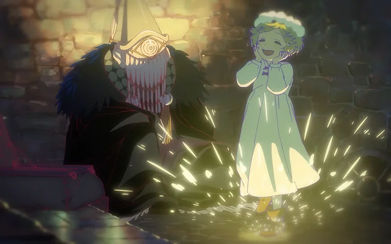 Agott Thrusts Coco Into Danger Behind Qifrey’s Back 5 a flashback of little coco dancing wearing magical shoes as a mysterious witch hands her the book of the forbidden spell in witch hat atelier