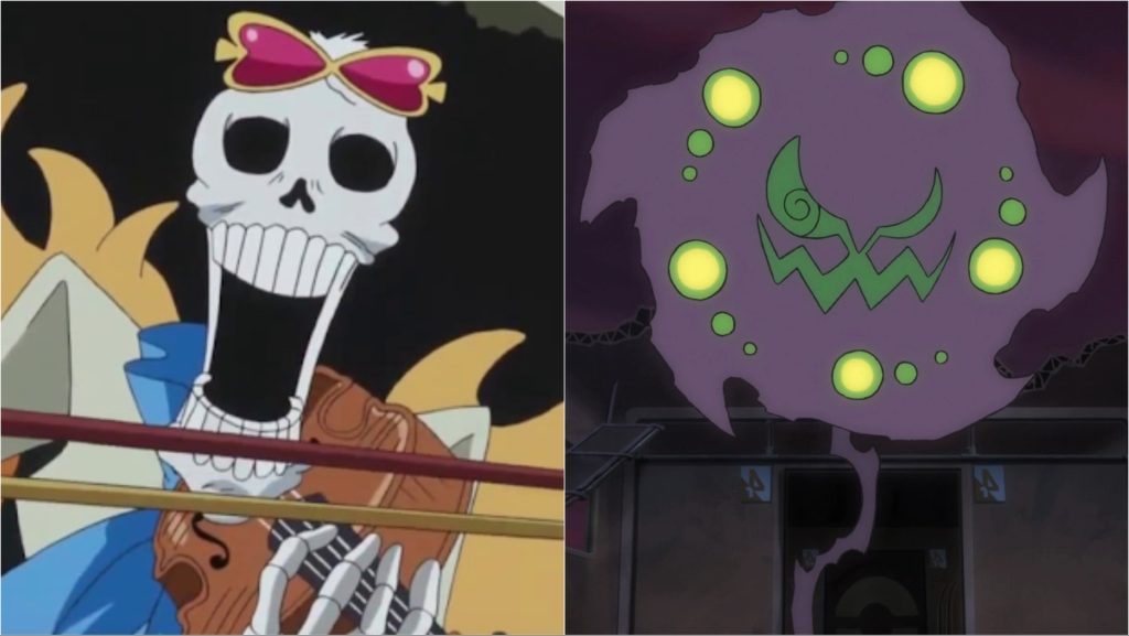 a still from the one piece and Pokémon anime series