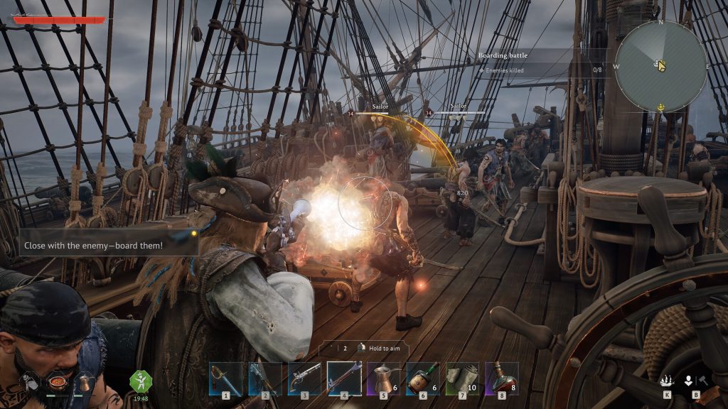 Naval fights in Windrose.