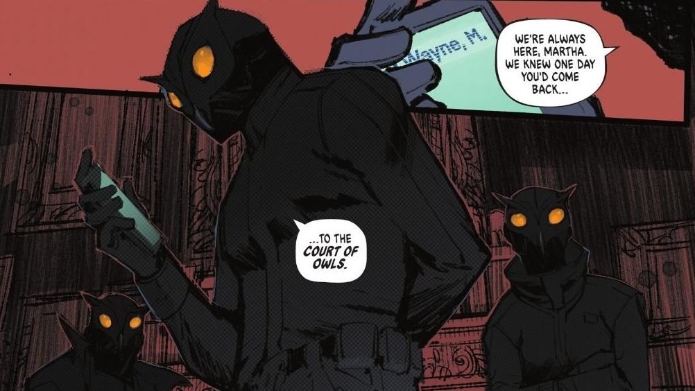 The Court of Owls in the panel 