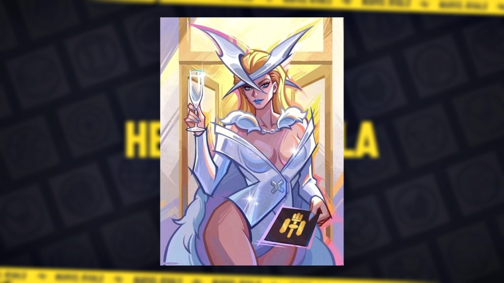 An official artwork showing hero Emma Frost in the look of her upcoming Hellfire Gala 2026 skin in Marvel Rivals.