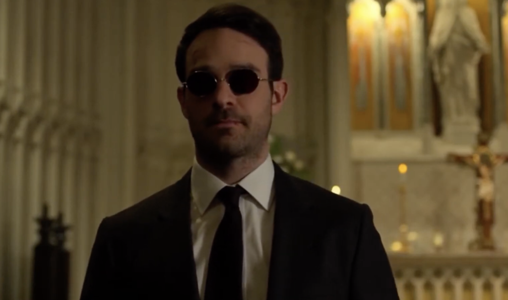 Matt Murdock delivering a speech in church