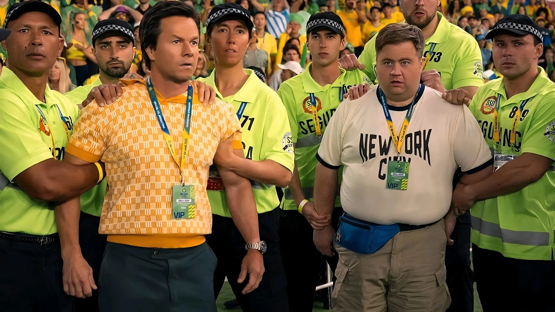 5 Best New Movies to Watch on Prime Video This Weekend (April 18-19) 15 Mark Wahlberg and Paul Walter Hauser in Balls Up (2026)