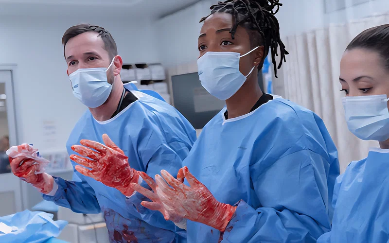 00 P.M." 32 noah wyle ayesha harris ambar martinez