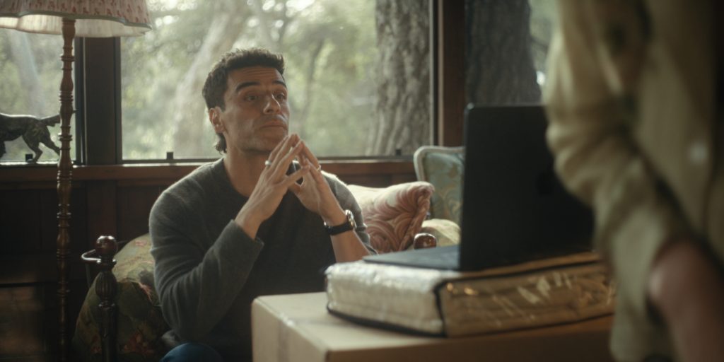 Josh talking to Chairwoman Park in Beef 