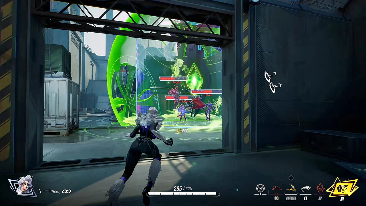 Every Black Cat Ability and Playstyle Explained 17 Marvel Rivals gameplay screenshot showing a Black Cat player using her Mento-Fish collection ability.