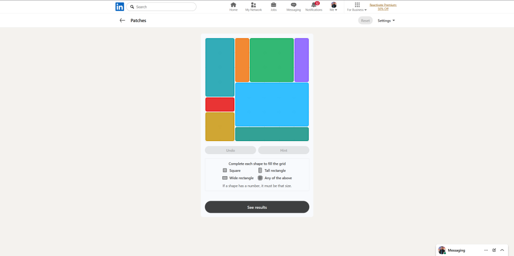 A screenshot of the daily LinkedIn Games puzzles.