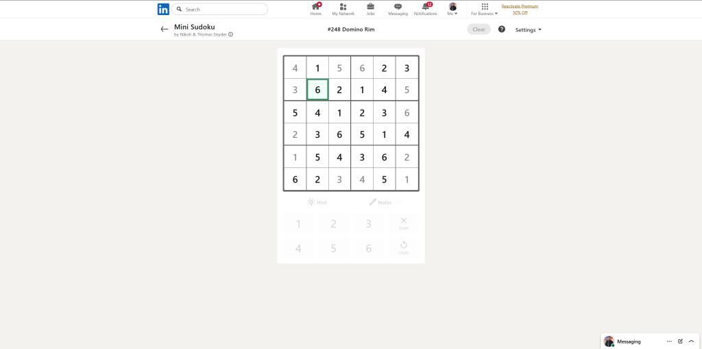 A screenshot of the daily LinkedIn Games puzzles.