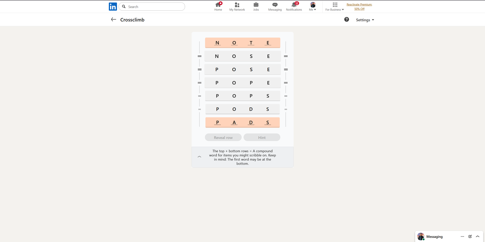 A screenshot of the daily LinkedIn Games puzzles.