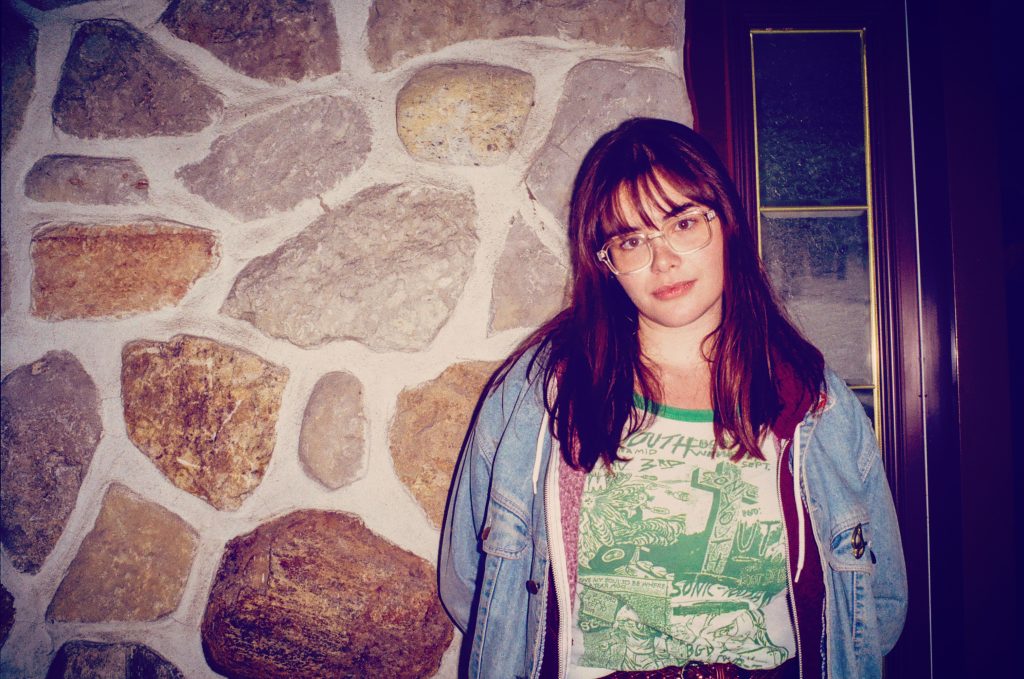 Barbie Ferrera on the set of Mile End Kicks