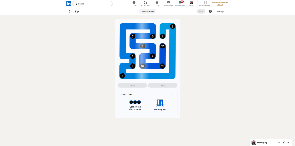 A screenshot of the daily LinkedIn Games puzzles.