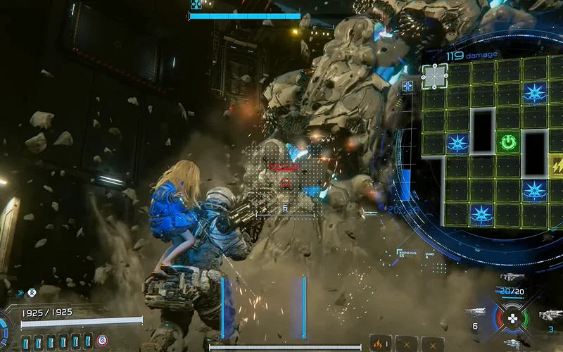 How to Beat LunaDigger in Pragmata? Boss Fight Guide 5 Hacking the body of the LunaDigger in Pragmata.