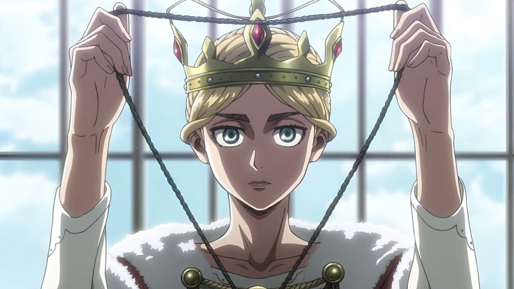 Historia in her crown in attack on titan anime