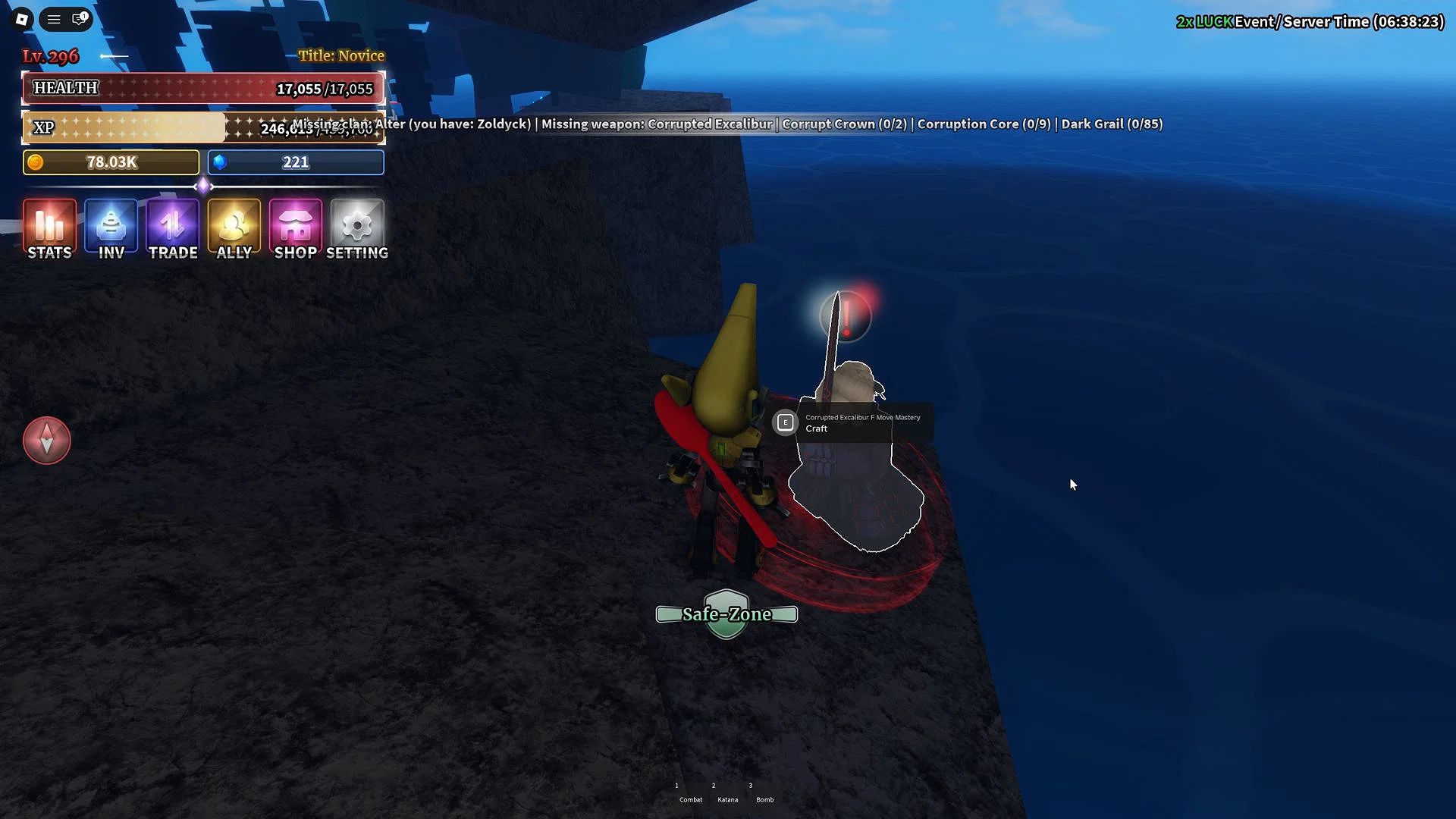 How to Get Dark Grail in Sailor Piece? 13 Corrupted Excalibur F move in Sailor Piece