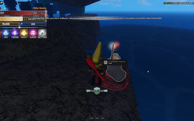 How to Get Dark Grail in Sailor Piece? 5 Corrupted Excalibur F move in Sailor Piece