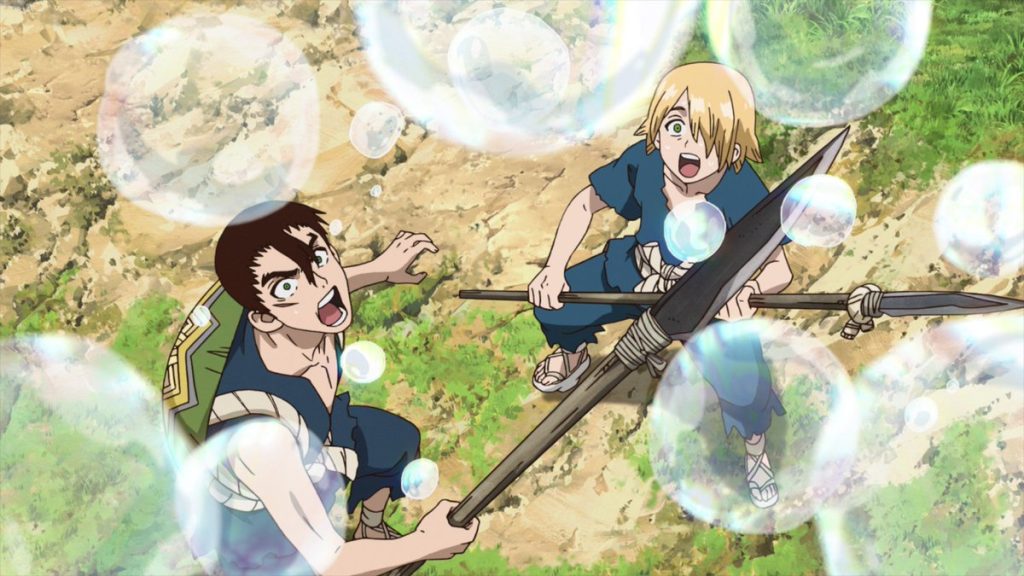 Kinro and Ginro see bubbles for the first time