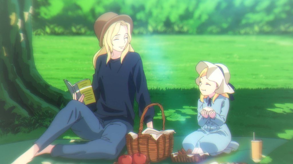Noren (as child) enjoying his happy life with her mother in Kill Blue. 