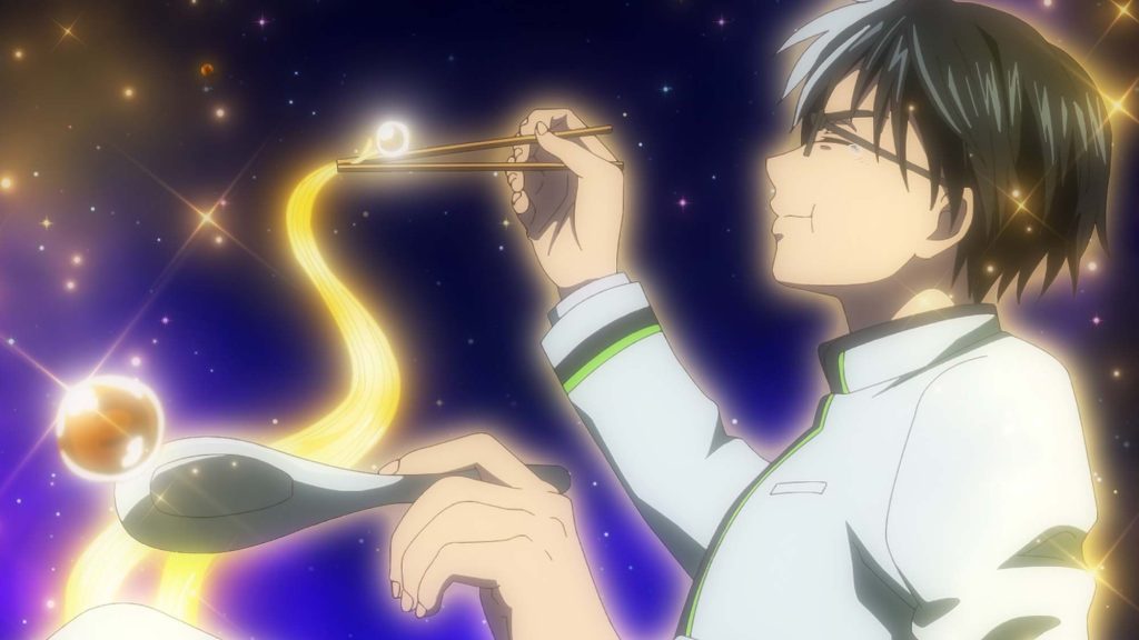 Juzo enjoying ramen in Kill Blue episode 2. 