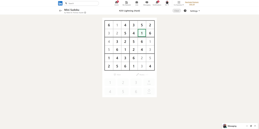 A screenshot of the daily LinkedIn Games puzzles.