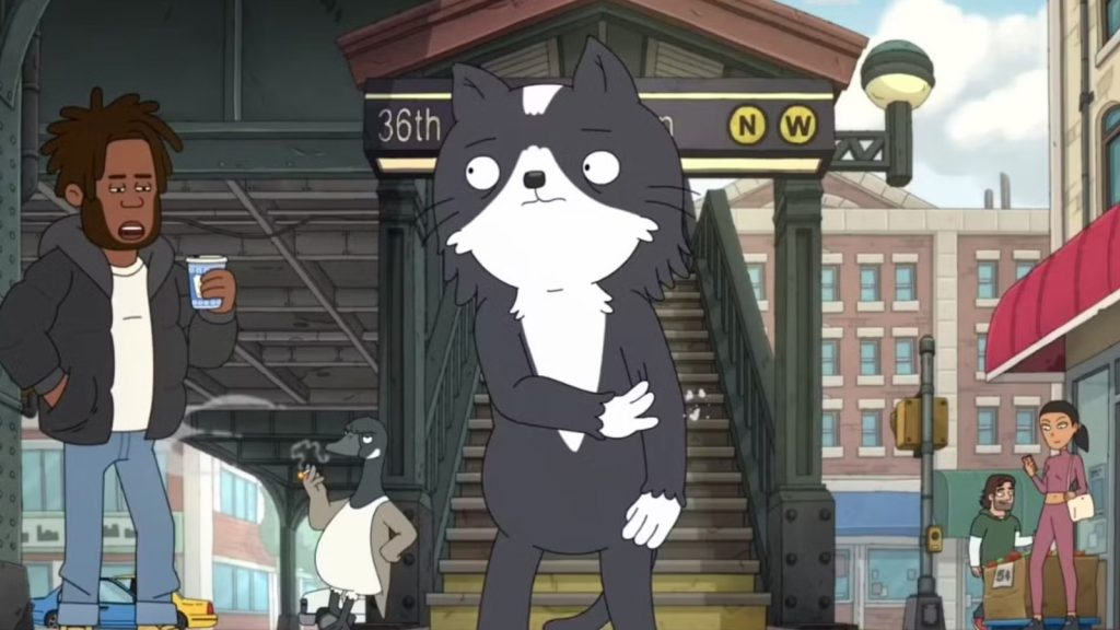 Kevin on a train station in a still from Prime Video's Kevin