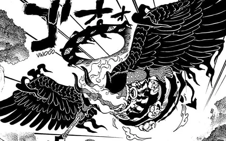 Every New Devil Fruit User in The Final Saga, Ranked 10 Imu flying in Elbaf from One Piece chapter 1180.