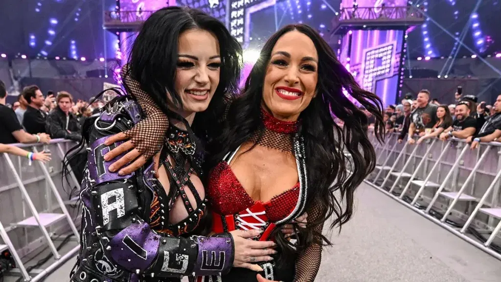 Paige and Brie Bella at WrestleMania 42 