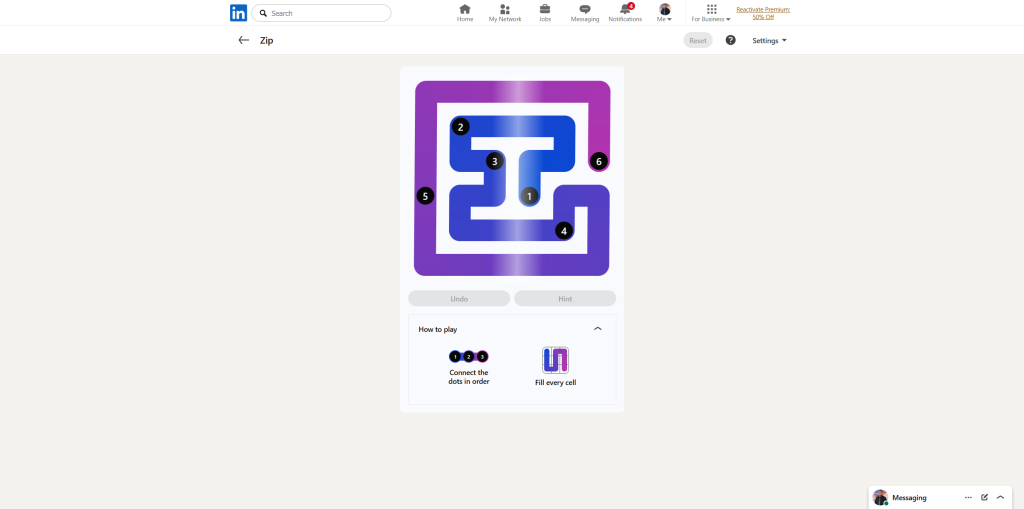A screenshot of the daily LinkedIn Games puzzles.