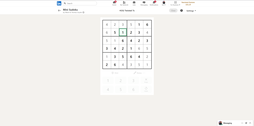 A screenshot of the daily LinkedIn Games puzzles.