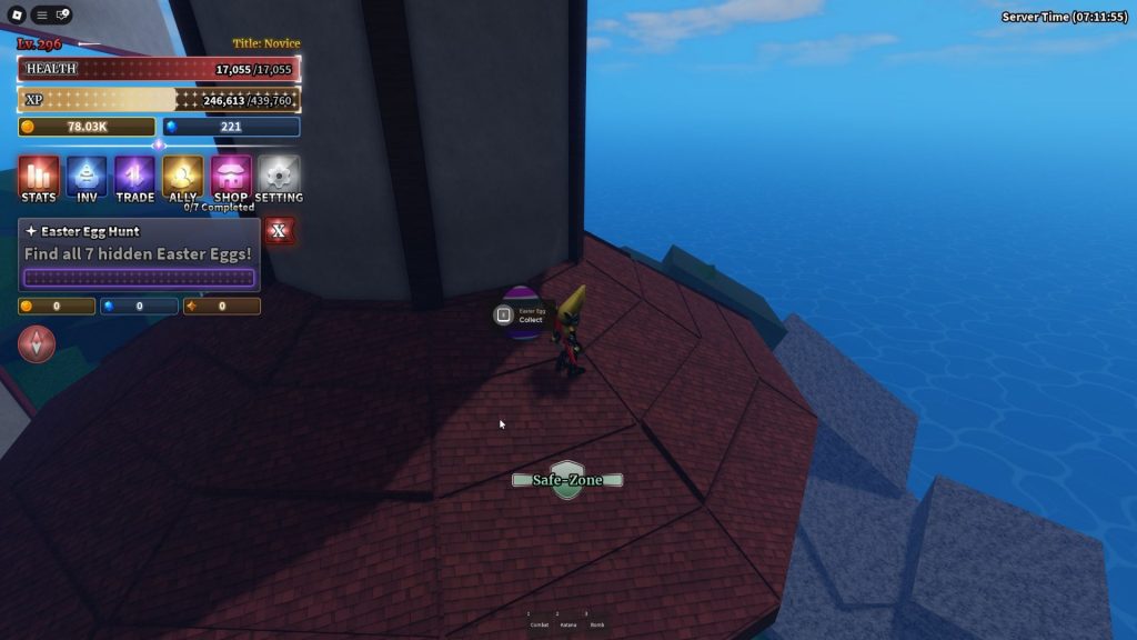 Sailor Piece Easter Egg location