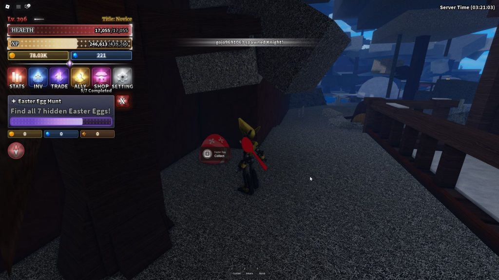 Sailor Piece Easter Egg location