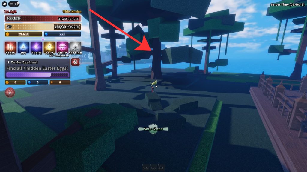 Sailor Piece Easter Egg location