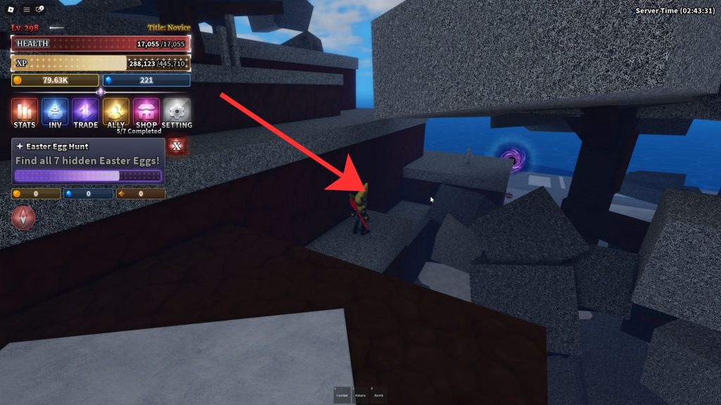 Sailor Piece Easter Egg location