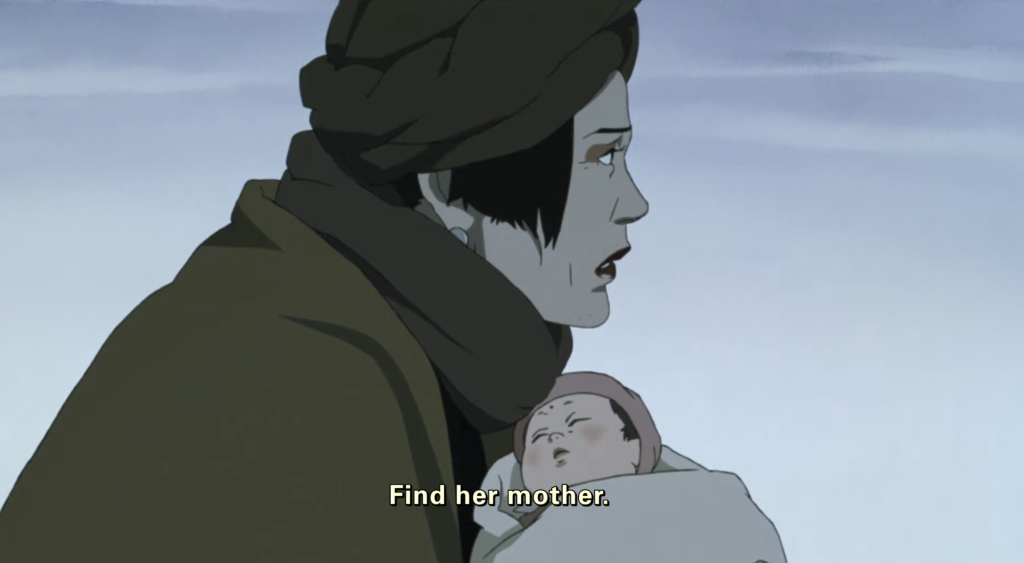 Gin, transgender woman Hana, and teenage runaway Miyuki discover an abandoned newborn while searching through the garbage in tokyo godfathers