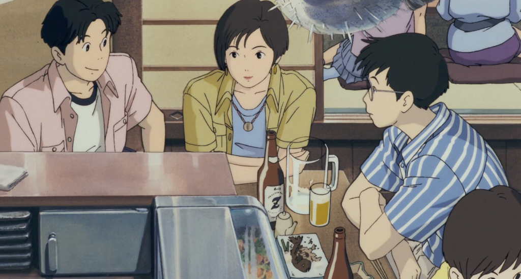 Years later, Taku meets his classmates at a school reunion in ocean waves
