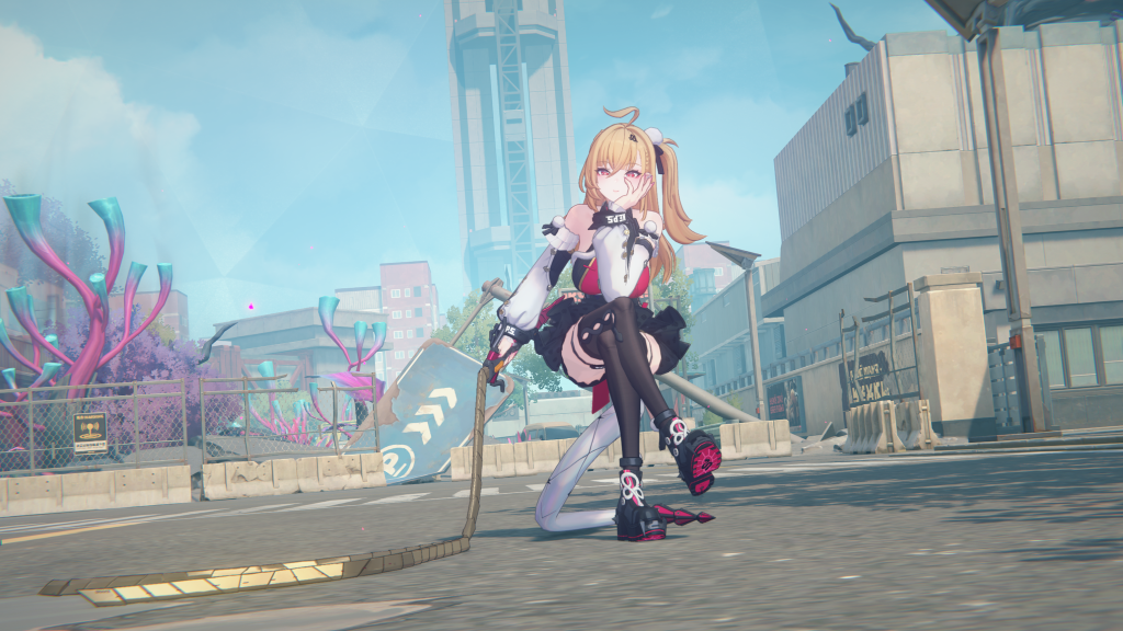 An in-game screenshot of Cissia in Zenless Zone Zero.