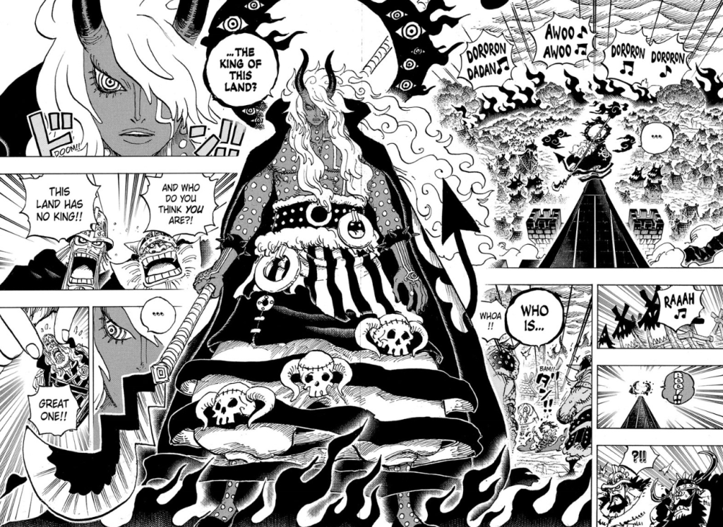 a double page screenshot from the one piece chapter 1180