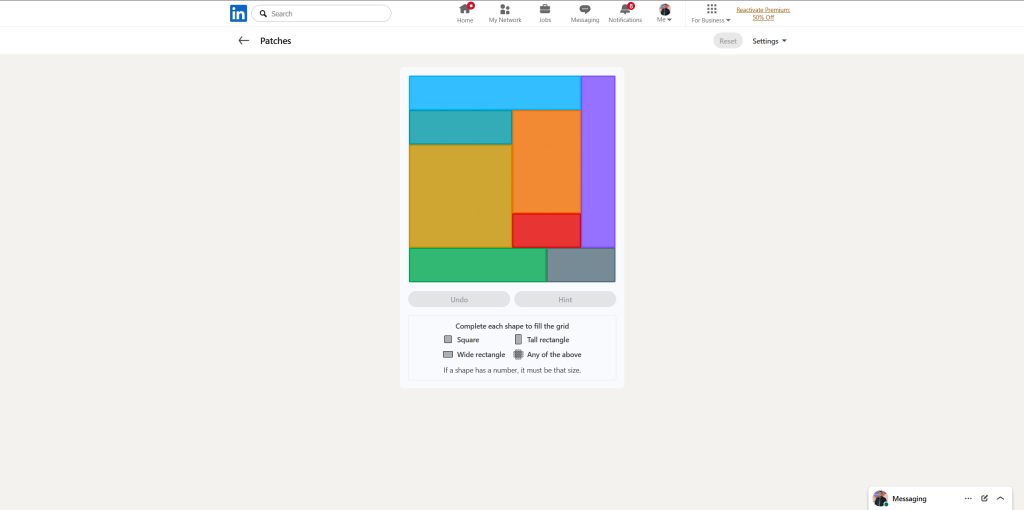 A screenshot of the daily LinkedIn Games puzzles.