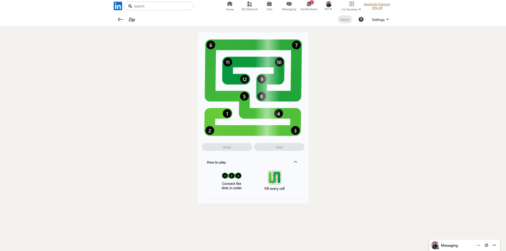 A screenshot of the daily LinkedIn Games puzzles.