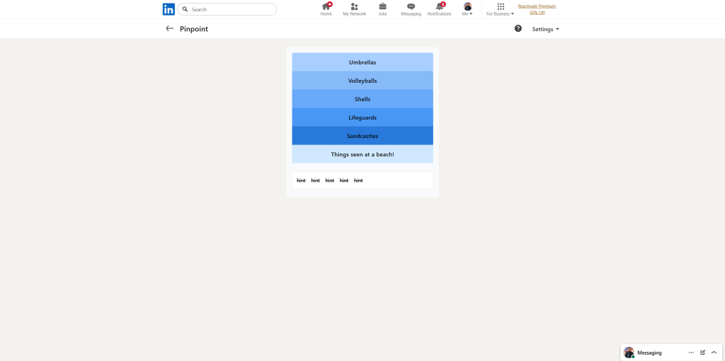 A screenshot of the daily LinkedIn Games puzzles.