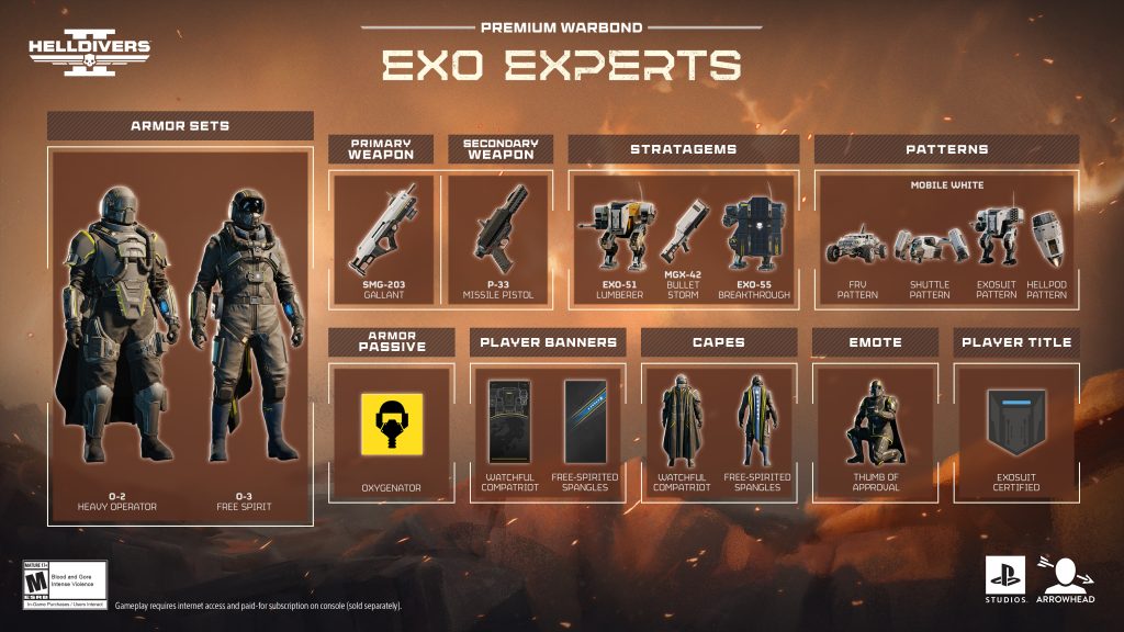 helldivers 2 Exo Expert rewards