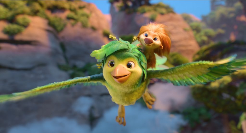 (Top to bottom) Ivy (voiced by Juno Temple) and Ollie (voiced by Michael B. Jordan) in Swapped