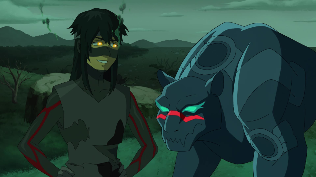 Izel with Yaotl from  Onyx Equinox, a Crunchyroll Original anime show. 