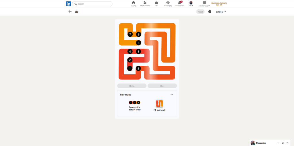 A screenshot of the daily LinkedIn Games puzzles.