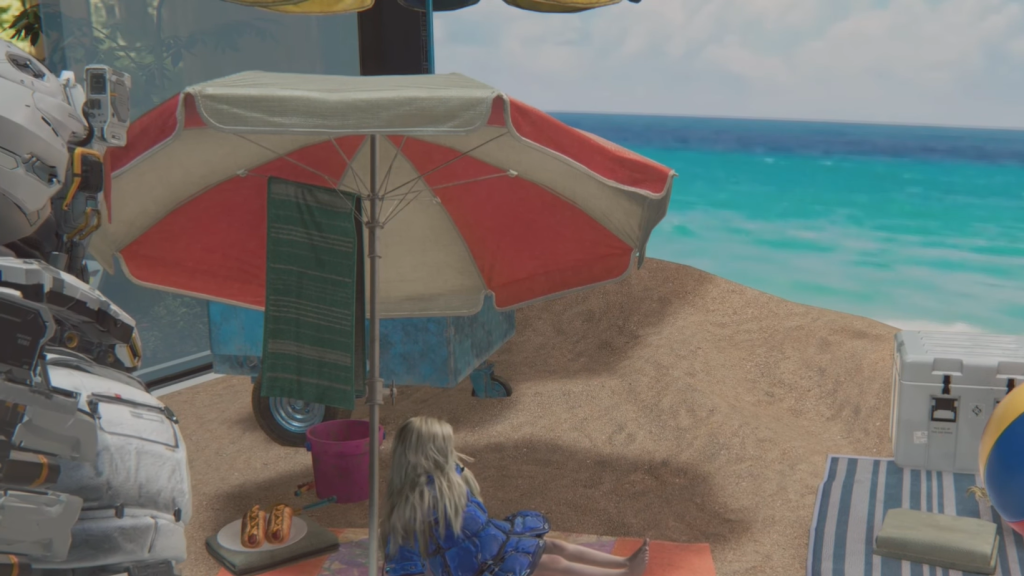 Umbrella in Pragmata.