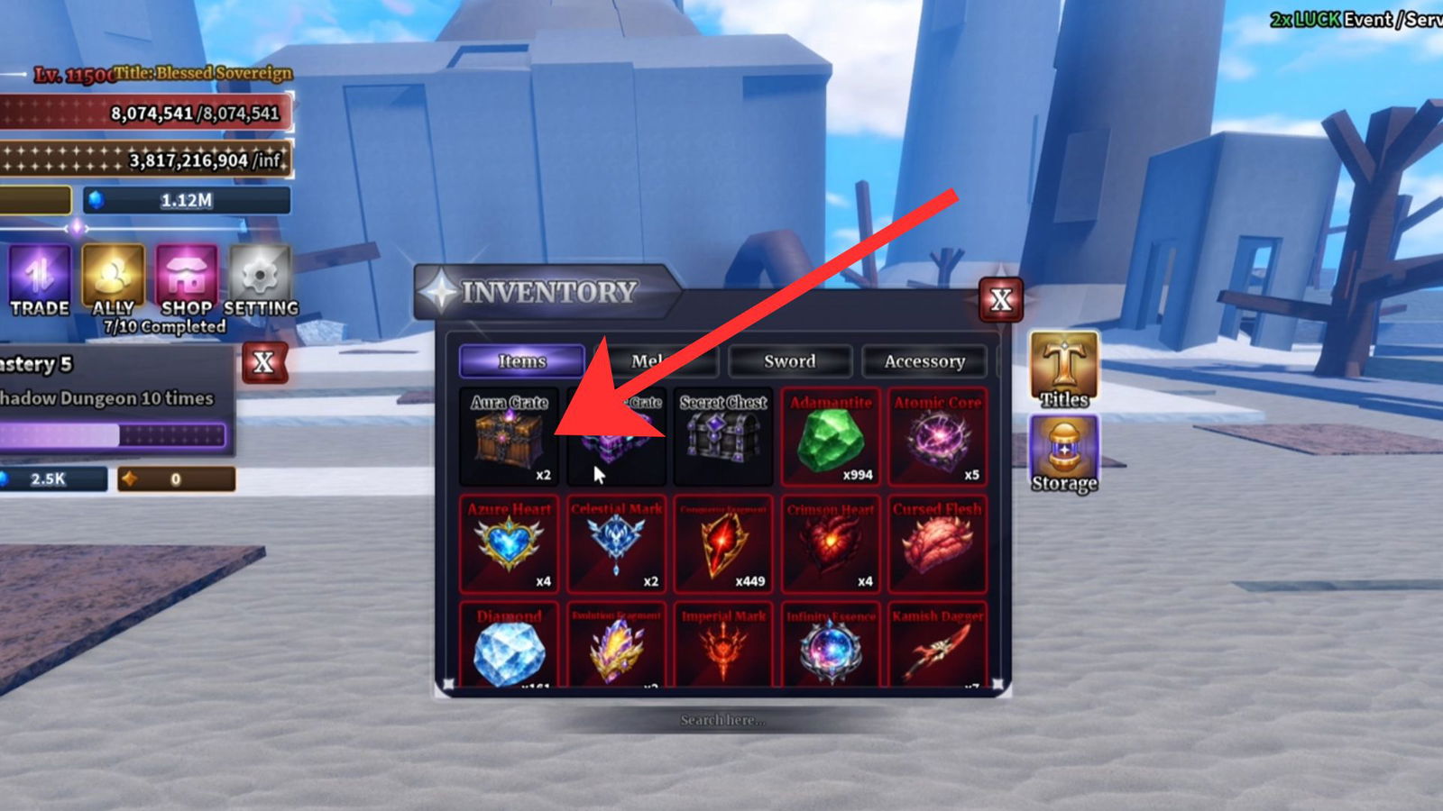 Aura Crate in Sailor Piece