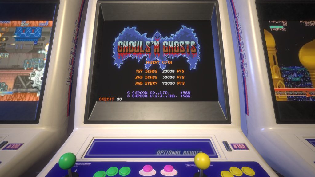 Ghouls n' Ghosts arcade machine from Capcom Arcade Classics.