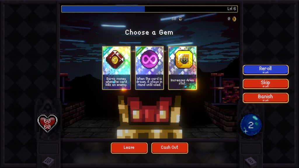 Opening a Chest in Vampire Crawlers.