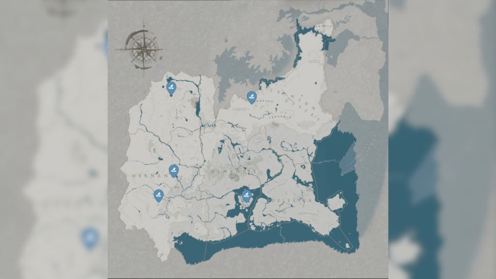 Screengrab of a Crimson Desert's map