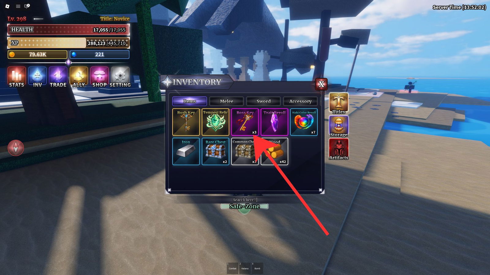 Boss Key in Sailor Piece