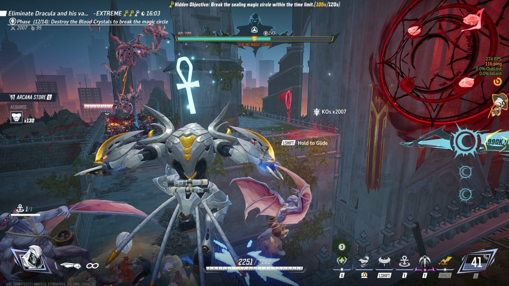 Marvel Rivals gameplay screenshot showing the third hidden challenge in Phase 12 of the Blood Hunt mode.